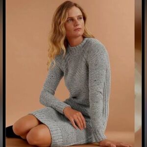 Prana Nemma Light Gray Sweater dress